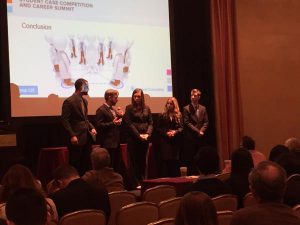 Members of Fox School’s Society for Human Resource Management chapter deliver their presentation at the SHRM East Division Undergraduate Case Competition.