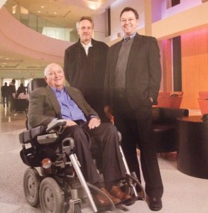 Michael Graves, left, with fellow Alter Hall architects Tom Rowe, center, and Michael Crackel.