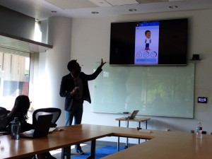 Dr. Karl A. Morris, Assistant Professor of Computer Science at Temple University’s College of Science and Technology, demonstrates Samsung Self, an application developed by Philadelphia high school students in Temple’s Urban Apps & Maps Studio.