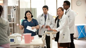 Fox School of Business alumnus Adam Ray, center, appeared in the HBO medical comedy series, “Getting On.”