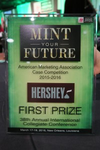 Photo of the American Marketing Association (AMA) Collegiate Case Competition award.