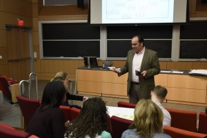 Dr. Rob McNamee, of the Fox School of Business, leads a portion of the workshop offered by the Temple Entrepreneurship Academy.