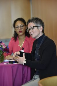 Dr. Amy Goldberg led a captivating question-and-answer session. (Jim Roese Photography)