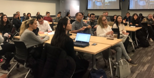 Students at Women In Beer event 